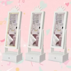 Kids Jewelry Armoire With Storage Cabinet And Led Light -Garvee GUEST 96095848 c7e9 4f13 ac2d f2604cdacb8d