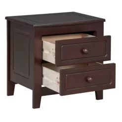 Garvee Night Stands End Table With 2 Storage Drawers Easy Assembly Mid Century Retro Bed Side Table For Bedroom/Living Room/Salon/Office -Garvee GUEST 962b244c 09d3 4330 8e3e f61f869d25db