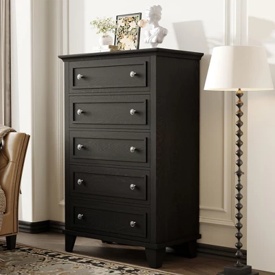 Garvee 5 Drawer Dresser For Bedroom, 48" Tall Wood Dresser & Chests Of Drawers, Modern TV Stand Chest Organizer For Living Room 5 Garvee 5 Drawer Dresser For Bedroom, 48" Tall Wood Dresser & Chests Of Drawers, Modern TV Stand Chest Organizer For Living Room - Image 3