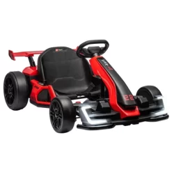 Go Karts For Kids, 24V Electric Go Kart With 2 * 150W Powerful Motors,8mph, 110lbs,W/Button Start,Lights,Safety Belt, Music -Garvee GUEST 97f944f0 5655 40aa bd69 74caa5778125