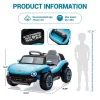 Licensed Volkswagen Beetle Ride-On Car For Kids, 12V Electric Vehicle, 4-Wheeler Toy Car With Remote Control, LED Lights, Music Player
