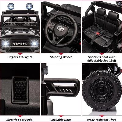 Electric Car, Licensed Toyota 12V Ride-On Car, For Kids With RC, Music, LED Lights, Double Doors, Safety Belt 3 Electric Car, Licensed Toyota 12V Ride-On Car, For Kids With RC, Music, LED Lights, Double Doors, Safety Belt