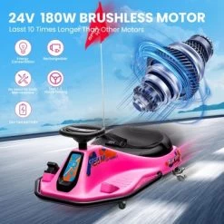 24V Electric Go Kart With 7Ah Battery – Drifting Ride-On Car For Kids With 360° Rotation, Simplified Drift System, Variable Speed & Flashing Lights -Garvee GUEST 99beee4e d3fc 4195 a0d4 3ad397ff1110