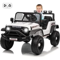 Garvee 12V Kids Electric Ride On Truck With Remote Control Ride On Toy For Toddler Boys & Girls Bluetooth Music Player LED Lights