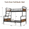 Metal Bunk Bed Twin Over Full Size With Angled Ladder, High Guardrail, Heavy Duty Bunk Bed Frame With Metal Slats, Smooth Rounded Edges, For Kids 1 Metal Bunk Bed Twin Over Full Size With Angled Ladder, High Guardrail, Heavy Duty Bunk Bed Frame With Metal Slats, Smooth Rounded Edges, For Kids -Garvee GUEST 9bc178db fdbf 4ca2 a547 9e2bee6b69b1