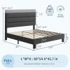Full/ Queen/ King Bed Frame With Adjustable Headboard, Fabric Upholstered And Wooden Slats Support, Heavy Duty Mattress Foundation 2 Full/ Queen/ King Bed Frame With Adjustable Headboard, Fabric Upholstered And Wooden Slats Support, Heavy Duty Mattress Foundation -Garvee GUEST 9c6c7a2f 596c 4541 b023 be2960885a46