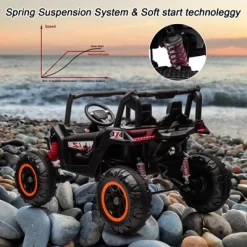 24V Kids Electric UTV - 4WD Ride-On Car With Parent Remote, LED Lights & Suspension | 110Lb Capacity, Ages 3-6 -Garvee GUEST 9c8e488b 6d5c 4721 827b 851c4b17090a