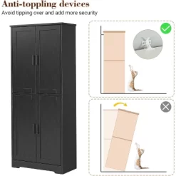 70" Tall Kitchen Pantry Cabinets With 2 Doors And 3 Adjustable Shelves, Freestanding Modern Storage Cabinet For Dining Room, Living Room 14 70" Tall Kitchen Pantry Cabinets With 2 Doors And 3 Adjustable Shelves, Freestanding Modern Storage Cabinet For Dining Room, Living Room -Garvee GUEST 9cc42e92 2762 4ca0 9abe 09e1fbf6c655