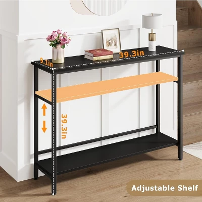 Entryway Table, Console Tables With Storage, 39.3”Rustic Sofa Table With Adjustable Shelf 7 Entryway Table, Console Tables With Storage, 39.3”Rustic Sofa Table With Adjustable Shelf - Image 5