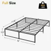 Full Metal Bed Frame Platform, 14 Inch Full Bedframe With Sturdy Steel Slats Mattress Foundation No Box Spring Needed Easy Assemble Noise Free Black -Garvee GUEST 9d22346b 92ed 487a 99e4 23bf82df61e3