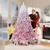 Prelit Pink Snow Flocked Christmas Tree, Warm LED Lights, Gradient Branches, Sturdy Metal Stand, Holiday Decor For Home Office Party 1 Prelit Pink Snow Flocked Christmas Tree, Warm LED Lights, Gradient Branches, Sturdy Metal Stand, Holiday Decor For Home Office Party -Garvee GUEST 9d5d860a ef55 4143 a1a2 e5c89b41eb0a