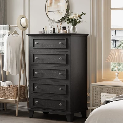 Garvee 5 Drawer Dresser For Bedroom, 48" Tall Wood Dresser & Chests Of Drawers, Modern TV Stand Chest Organizer For Living Room 9 Garvee 5 Drawer Dresser For Bedroom, 48" Tall Wood Dresser & Chests Of Drawers, Modern TV Stand Chest Organizer For Living Room - Image 7