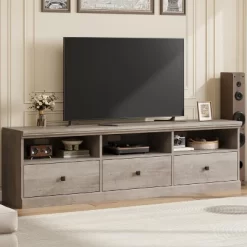 70in TV Stand For TVs Up To 80", Modern Entertainment Center With Storage Drawer, Shelves, TV Console Media Cabinet For Living Room, Bedroom, Black -Garvee GUEST 9dbd0cbf 42f7 431f 8c4a 76a0553f5c6a