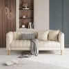 Garvee Faux Leather Sofa Couch, Modern 78" W Sofa With Deep Seats, 3 Seater Sofa Couch With 2 Throw Pillows And Wood Legs, For Living Room 1 Garvee Faux Leather Sofa Couch, Modern 78" W Sofa With Deep Seats, 3 Seater Sofa Couch With 2 Throw Pillows And Wood Legs, For Living Room -Garvee GUEST 9e0b5a9e 8ae4 4940 a98b 0a2997ed4957
