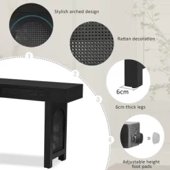 51.9" Console Table With 2 Drawers, Wooden Entryway Table, Narrow Sofa Table, Behind Couch Table For Living Room Hallway Foyer -Garvee GUEST 9f285a68 62ec 422c a58a dbd4a9df1639