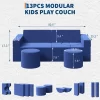 Kids Couch For Building Fort Toy,13pcs DIY Toddler Sofa,Velvet Toddler Futon Sofa Bed For Playroom, Bedroom,Grey 1 Kids Couch For Building Fort Toy,13pcs DIY Toddler Sofa,Velvet Toddler Futon Sofa Bed For Playroom, Bedroom,Grey -Garvee GUEST 9f335659 b000 4b15 b728 4eee4e5673ef
