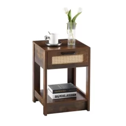 15.75" Rattan Night Stands With Drawer Bedside End Table For Small Space -Garvee GUEST 9f54d079 4a6c 4e1f bb4a 995899c86c01