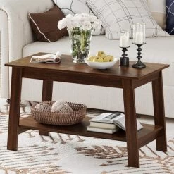 Stylish 31.5" Coffee Table With Open Shelves - 2-Tier Modern Industrial Design 24 Stylish 31.5" Coffee Table With Open Shelves - 2-Tier Modern Industrial Design -Garvee GUEST a09c399c bfee 4ee8 a9de 7c6f4af67e2c