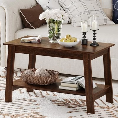 Stylish 31.5" Coffee Table With Open Shelves - 2-Tier Modern Industrial Design 13 Stylish 31.5" Coffee Table With Open Shelves - 2-Tier Modern Industrial Design - Image 11