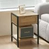 15.74-Inch Rattan End Table Nightstand Set Retro Boho Night Stand Bedside Table With Storage Shelf Smooth Rails Drawer 2 15.74-Inch Rattan End Table Nightstand Set Retro Boho Night Stand Bedside Table With Storage Shelf Smooth Rails Drawer -Garvee GUEST a206a974 a56d 4835 9738 44682c5edba0