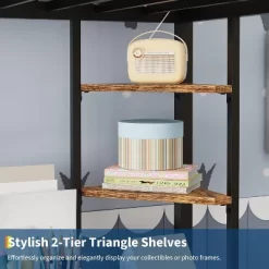 Loft Bed Twin Size With Large Desk And 2-Tier Storage Shelves, Heavy Duty Metal Loft Bed With Ladder And Guardrail For Kids And Adults 11 Loft Bed Twin Size With Large Desk And 2-Tier Storage Shelves, Heavy Duty Metal Loft Bed With Ladder And Guardrail For Kids And Adults -Garvee GUEST a3138538 e834 4084 b6f8 e95e9aef4771