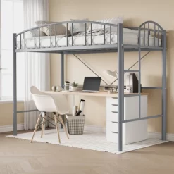 Garvee Loft Bed Twin Size, Heavy Duty Metal Loft Bed Frame With Arched Guardrail And Safety Ladder, Space-Saving, No Box Spring Needed, Black 22 Garvee Loft Bed Twin Size, Heavy Duty Metal Loft Bed Frame With Arched Guardrail And Safety Ladder, Space-Saving, No Box Spring Needed, Black -Garvee GUEST a37f8bfb 543c 4a20 8fdf c4b8dad30dca