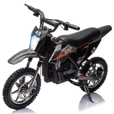 Kids Ride On Dirt Bike,15.5MPH Electric Battery-Powered Off-Road Motorcycle Max Load 175 Lbs,Led Light,Leather Seat 8 Kids Ride On Dirt Bike,15.5MPH Electric Battery-Powered Off-Road Motorcycle Max Load 175 Lbs,Led Light,Leather Seat - Image 6