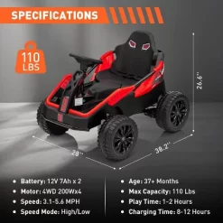 24V Ride On Toy For Big Kids, 4x85W 6MPH Ride On UTV Car W/Parent Remote -Garvee GUEST a48a98fe 6c6e 4453 987a 0800a51ae35c