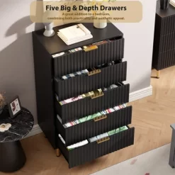 Fluted 3/5/6/8 Drawer Storage Dresser, Tall Modern Chest With Ample Deep Drawers And Wide Top, Wooden Organizer For Living Room, Hallway 11 Fluted 3/5/6/8 Drawer Storage Dresser, Tall Modern Chest With Ample Deep Drawers And Wide Top, Wooden Organizer For Living Room, Hallway -Garvee GUEST a52a1a24 6c02 47a3 bef3 784c92901cbd