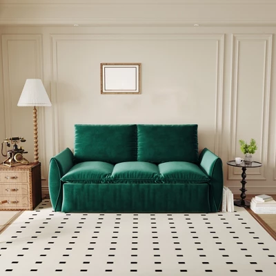 70.9" Pull-Out Sofa Bed, Convertible Sleeper Sofa With Pillow, 3 Seat Velvet Sleeper Couch, Loveseat Sleeper Sofa For Living Room Bedroom 12 70.9" Pull-Out Sofa Bed, Convertible Sleeper Sofa With Pillow, 3 Seat Velvet Sleeper Couch, Loveseat Sleeper Sofa For Living Room Bedroom - Image 10