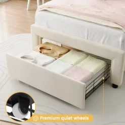 Whizmax Twin Velvet Platform Bed - Adjustable Bear Headboard With RGB LED Lights, Noise-Free Kids Bed Frame, No Box Spring 14 Whizmax Twin Velvet Platform Bed - Adjustable Bear Headboard With RGB LED Lights, Noise-Free Kids Bed Frame, No Box Spring -Garvee GUEST a540e23d cd65 4258 9547 7a2df1e80575