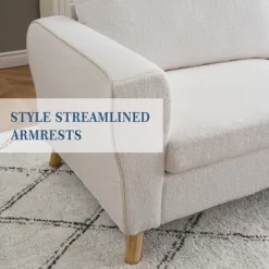 84" Sofa Couch, Large Loveseat Sofa With Streamlined Armrests & Wood Feet -Garvee GUEST a592b549 5d60 4e22 a4aa c20dc3e24df1