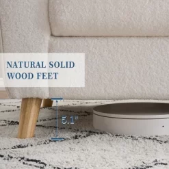 84" Sofa Couch, Large Loveseat Sofa With Streamlined Armrests & Wood Feet -Garvee GUEST a8a12d1e 3a59 4965 a180 8428dcee530a