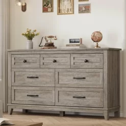 Garvee 7 Dresser For Bedroom, 54" Wide Drawer Dresser With Storage Freestanding, Wooden Closet Storage Chest For Living Room, Bedroom 18 Garvee 7 Dresser For Bedroom, 54" Wide Drawer Dresser With Storage Freestanding, Wooden Closet Storage Chest For Living Room, Bedroom -Garvee GUEST a90e3026 2285 45bc bd57 a977950384eb