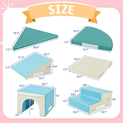 9-piece Set Of Soft Climbing And Crawling Toys, Soft Foam Tunnel Climber, Indoor Crawling And Sliding Toys 7 9-piece Set Of Soft Climbing And Crawling Toys, Soft Foam Tunnel Climber, Indoor Crawling And Sliding Toys - Image 5