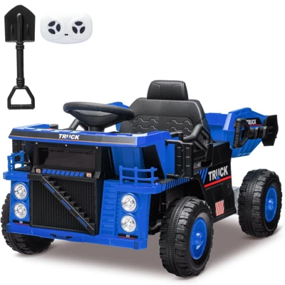 Ride On Dump Truck, 12 Volt Ride On Toys With Electric Dump Bed, Electric Car For Kids With Remote Control, Shoel, LED Lights, Musci Player 8 Ride On Dump Truck, 12 Volt Ride On Toys With Electric Dump Bed, Electric Car For Kids With Remote Control, Shoel, LED Lights, Musci Player - Image 7