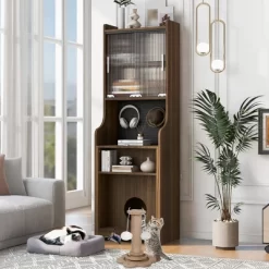 Modern Cat House Furniture With Extendable Desk, Pet Friendly Gaming Desk With Storage, Space-Saving Workstation With Cat Bed & Scratching Post 17 Modern Cat House Furniture With Extendable Desk, Pet Friendly Gaming Desk With Storage, Space-Saving Workstation With Cat Bed & Scratching Post -Garvee GUEST aac87b26 561c 4a27 ad05 91cf0a81d713