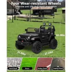 2 Seater Ride On Jeep Car, 24V/7AH Kids Battery Powered Vehicles W/Parent Remote Control, 2x200W Powerful Motor -Garvee GUEST ab9c7cdc 0011 4a55 a6ba 0b4ced501bc0