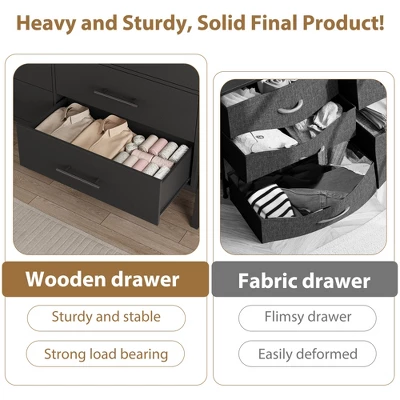 Garvee 7 Dresser For Bedroom, Freestanding 52" Wide Drawer Dresser With Storage, Wooden Closet Storage Chest For Living Room, Bedroom 7 Garvee 7 Dresser For Bedroom, Freestanding 52" Wide Drawer Dresser With Storage, Wooden Closet Storage Chest For Living Room, Bedroom - Image 5