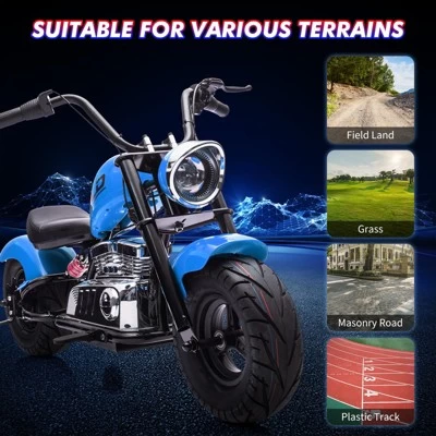 36V 350W Electric Dirt Bike For Teens, 16.5MPH Off-Road Motorcycle With Spring Suspension, LED Lights, Music & Leather Seat, Max 176lbs 6 36V 350W Electric Dirt Bike For Teens, 16.5MPH Off-Road Motorcycle With Spring Suspension, LED Lights, Music & Leather Seat, Max 176lbs - Image 4