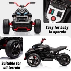 12V Kids Ride On ATV, 3 Wheeler Motorcycle, Rechargeable Battery-Powered ATV Toy Car With Music 15 12V Kids Ride On ATV, 3 Wheeler Motorcycle, Rechargeable Battery-Powered ATV Toy Car With Music -Garvee GUEST af54f755 e044 454a aa31 7a771002cc4b