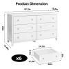 Garvee Modern Drawer Dresser, Freestanding Bedroom Chest Of Drawers, Wooden Storage Organizer For Nursery, Living Room, Closet, White -Garvee GUEST afe227c9 df17 46fa abe6 9e93fcd33d5a