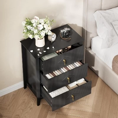 Modern Fluted Dresser, 3/5/6/7 Drawer Wood Dresser For Bedroom, Modern Chest Of Drawers, Storage Organizer Cabinet For Living Room, Entryway 4 Modern Fluted Dresser, 3/5/6/7 Drawer Wood Dresser For Bedroom, Modern Chest Of Drawers, Storage Organizer Cabinet For Living Room, Entryway - Image 2