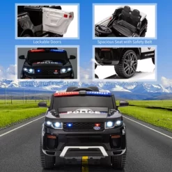 12V Police Electric Ride-On Car For Kids, Remote Control, 66lbs Capacity, LED Lights, Megaphone, Music, Spring Suspension 13 12V Police Electric Ride-On Car For Kids, Remote Control, 66lbs Capacity, LED Lights, Megaphone, Music, Spring Suspension -Garvee GUEST b1a3880a a034 41c5 8008 4239dcd09ba1