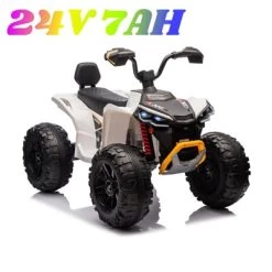 24 Volt Kids ATV Ride-On, Electric Dual 4 Wheeler With 2-Seater, Ride On Toys For Big Kids With LED Lights, Music, High Low Speed -Garvee GUEST b231011c cf87 46da 99a9 090eac754b93