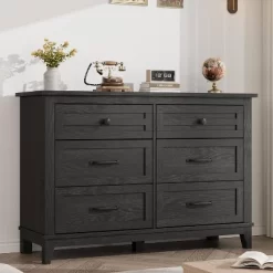 6 Dresser For Bedroom, 47" Wide Drawer Dresser With Storage Freestanding, Wooden Closet Storage Chest For Living Room, Bedroom, Entryway 16 6 Dresser For Bedroom, 47" Wide Drawer Dresser With Storage Freestanding, Wooden Closet Storage Chest For Living Room, Bedroom, Entryway -Garvee GUEST b253a44c 6101 444c 900b b0fd87e3479a