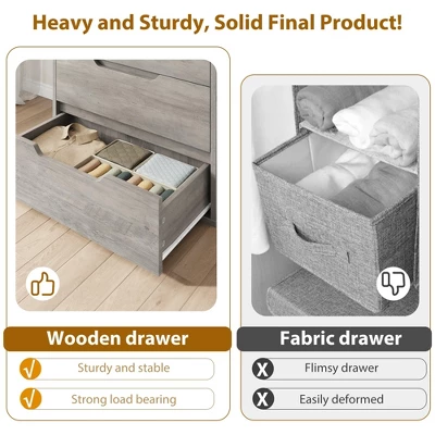 Freestanding Elegant Tall Storage Dressers With 5 Ample Drawer Space 7 Freestanding Elegant Tall Storage Dressers With 5 Ample Drawer Space - Image 5