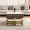 Lift Top Coffee Table With Hidden Storage, Modern Square Center Table With 4 Ottomans, Wood Cocktail Table Center Table For Living Room White -Garvee GUEST b3f23443 238c 4d2d 9fcf 0e3eaebf293b