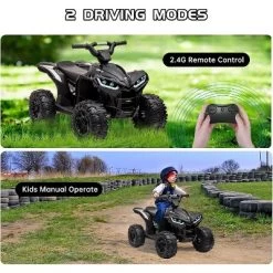 12V Kids Ride On ATV,Battery Powered Electric Four Wheeler With Music, Led Lights, High/Low Speed Modes -Garvee GUEST b4c64614 c652 4af4 b03c 572a72da0ed1