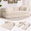 78.8'' Convertible Sleeper Floor Sofa Bed W/Pillows, 5-in-1 Corduroy Floor Couch, Folding Mattress Couch Loveseat With Fixed-Shape Frame, No Assembly -Garvee GUEST b53b07d0 7128 4469 825d ef15ff3ac0e8